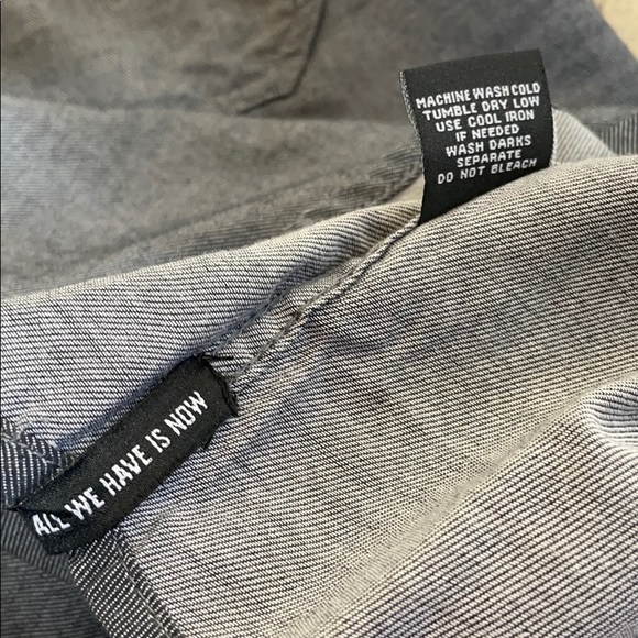 New Ezekiel Mens Button Down Long Sleeve Casual Shirt Gray Small - Picture 4 of 11